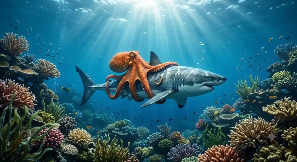 How To Make An Ai Underwater Documentary With Google Flow Using A Cinematic Octopus And Shark Scene